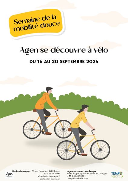 Semaine de la mobilité : Agen se découvre à... Du 16 au 20 sept 2024