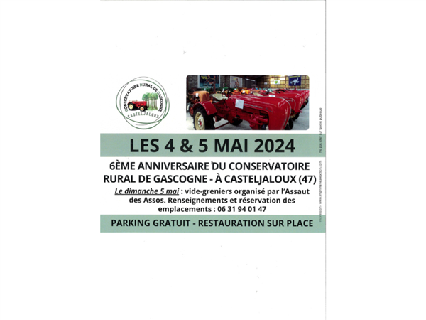 6° anniversaire du Conservatoire Rural de Gascogne Du 4 au 5 mai 2024