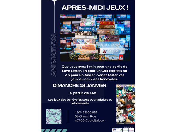 Après-midi jeux Le 19 janv 2025