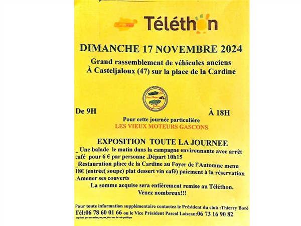 Téléthon : grand rassemblement de véhicules anciens 