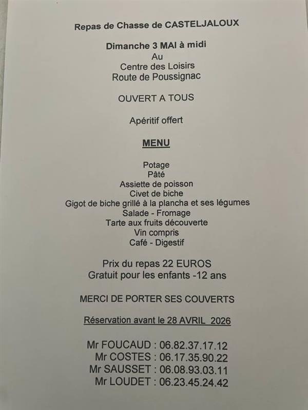 Repas des chasseurs