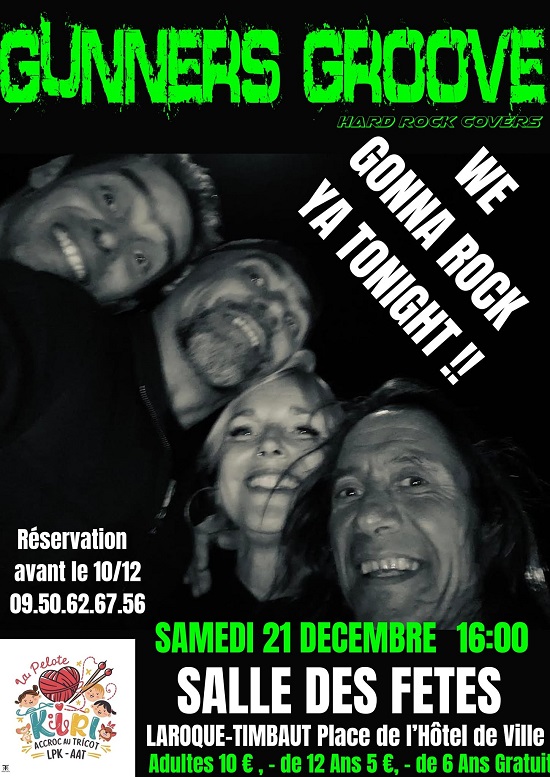 Concert solidaire Gunners Groove Le 21 déc 2024