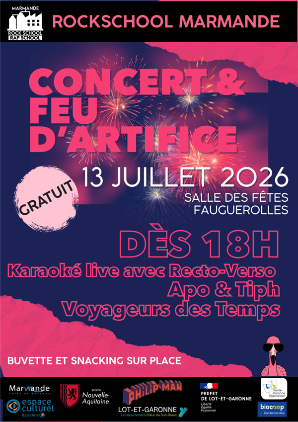 Summer Tour ROCKSCHOOL - Concert et Feu d'artifice