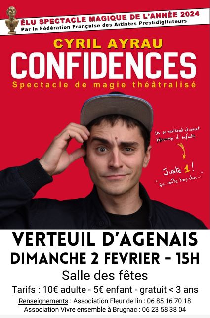 Spectacle de magie théâtralisé : Confidences... Le 2 fév 2025