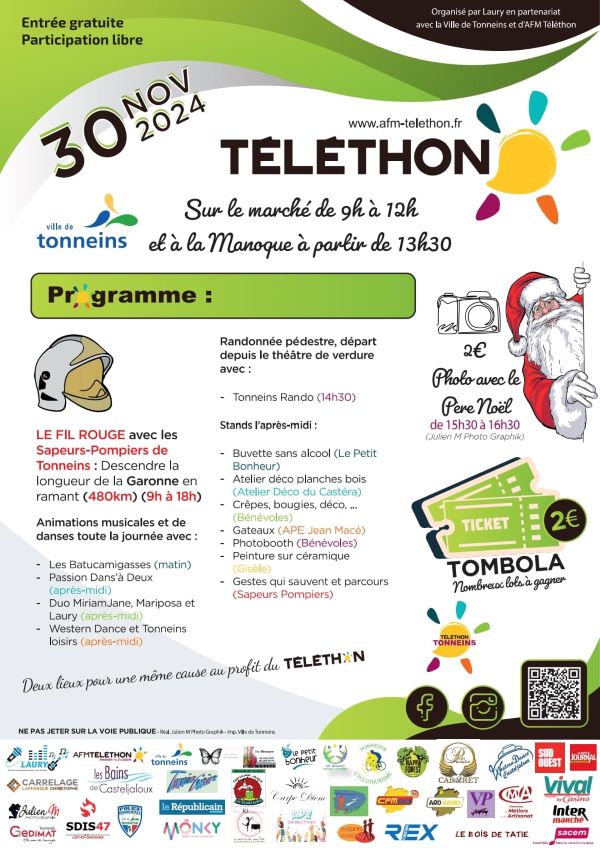 Téléthon 2024 Le 30 nov 2024