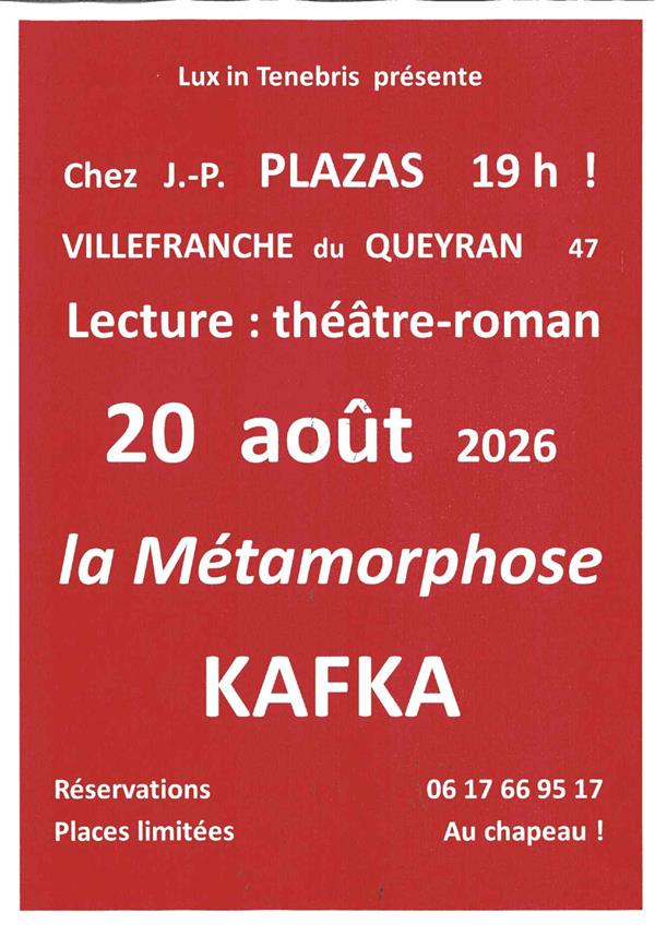 Lecture théâtre-roman : La Métamorphose